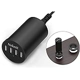 Nekmit 4 Port 30W Desktop USB Charger with Smart IC Technology &ndash; Black