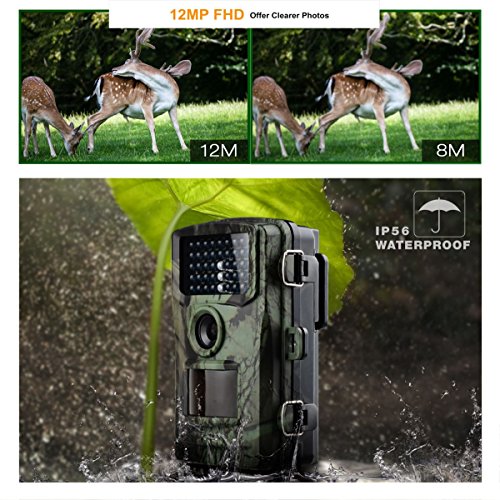 Trail-Game-Camera-Toguard-12MP-1080P-Wildlife-Scouting-Hunting-Camera-Supports-Micro-SD-Card-ONLY-with-75ft22M-Infrared-Night-Vision-PIR-Motion-Detection-IP56-Waterproof