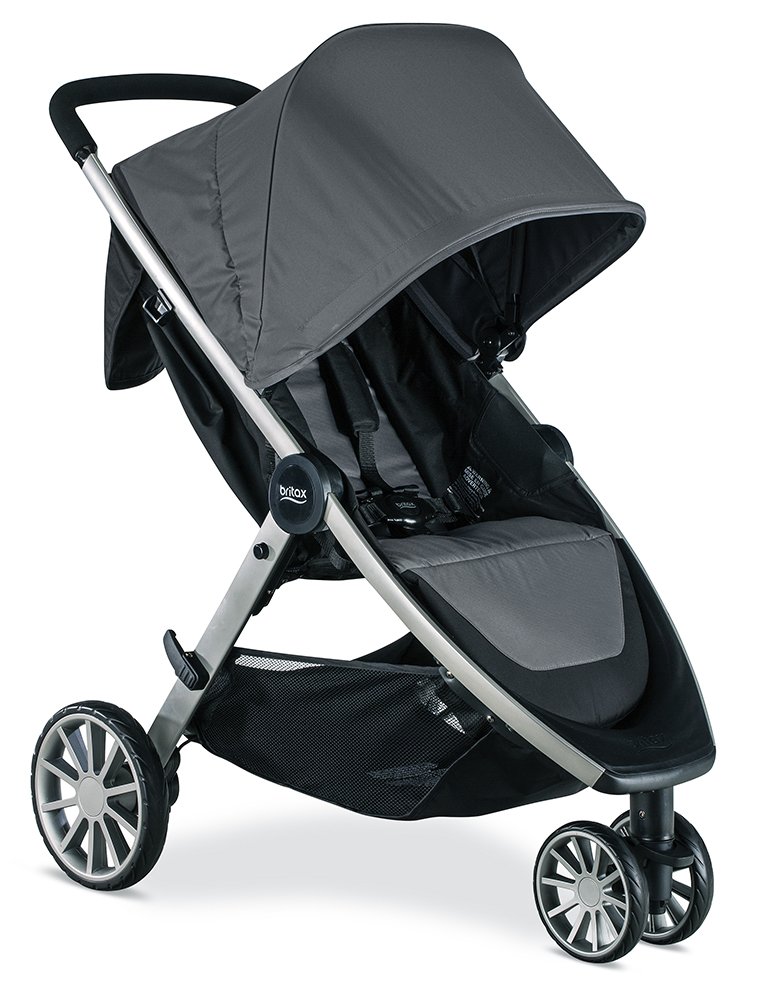 Britax B-Lively Lightweight Stroller - Up to 55 pounds - Car Seat Compatible - UV 50+ Canopy - Easy Fold, Dove