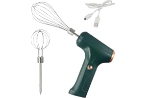 Electric Hand Mixer for Baking, USB Rechargeable Egg Beater with Dual Function for Stirring and Whisking (Three gears)