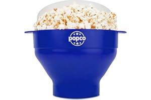 The Orginal HotPop Silicone Popcorn Maker - Microwave Popcorn Popper with Handles - Collapsible Bowl, Heat-Resistant, Easy to