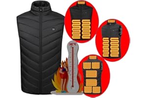 JIELAFIC Heated Vest for Men Women,Smart Electric Heating Vest Rechargeable with 3 Heating Levels (Battery Pack Not Included)