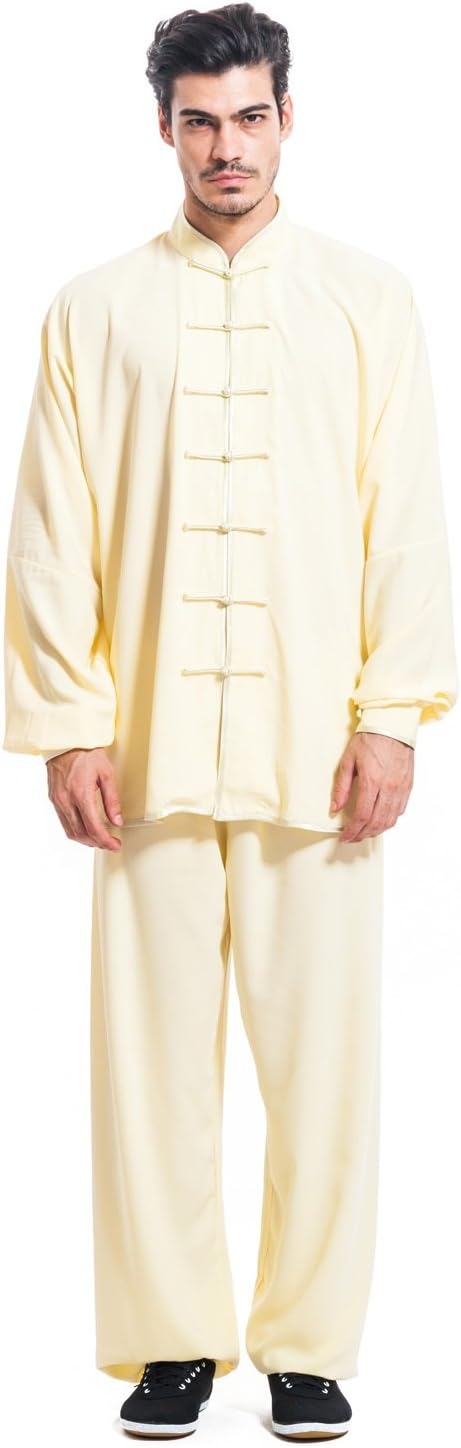 Amazon Icnbuys メンズ 道着 カンフー用 太極拳用 コットンシルク Icnbuys 武術 格闘技