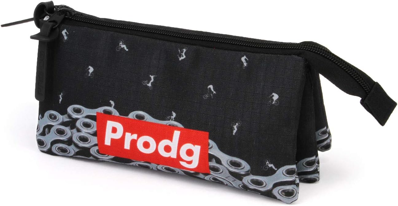 PRODG Chains-Triple HS Pencil Case, Black, 23 x 11 cm