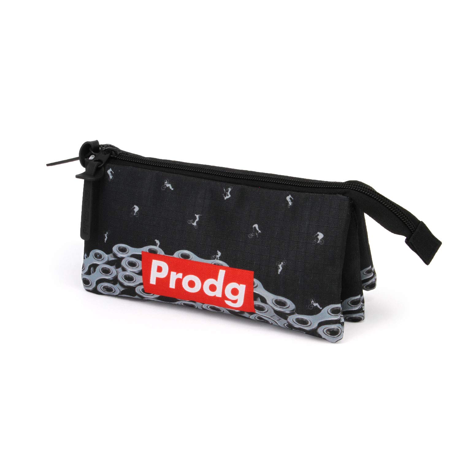 PRODG Chains-Triple HS Pencil Case, Black, 23 x 11 cm