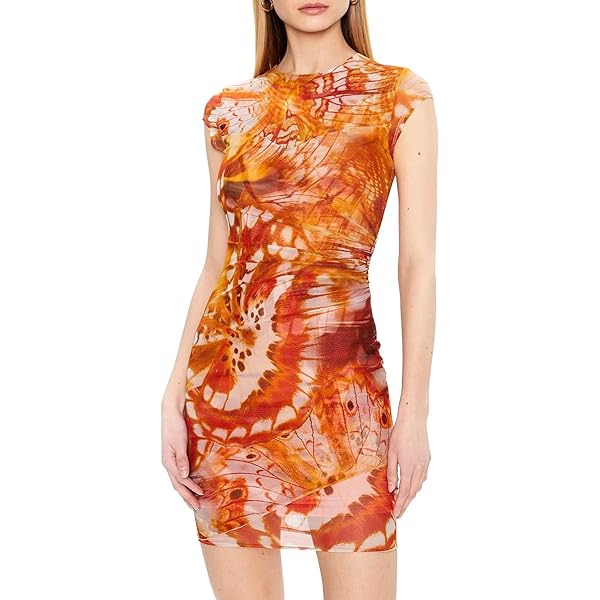 GUESS Womens Sleeveless Alanna Dress, Champagne Multi, Extra Small at  Amazon Women's Clothing store