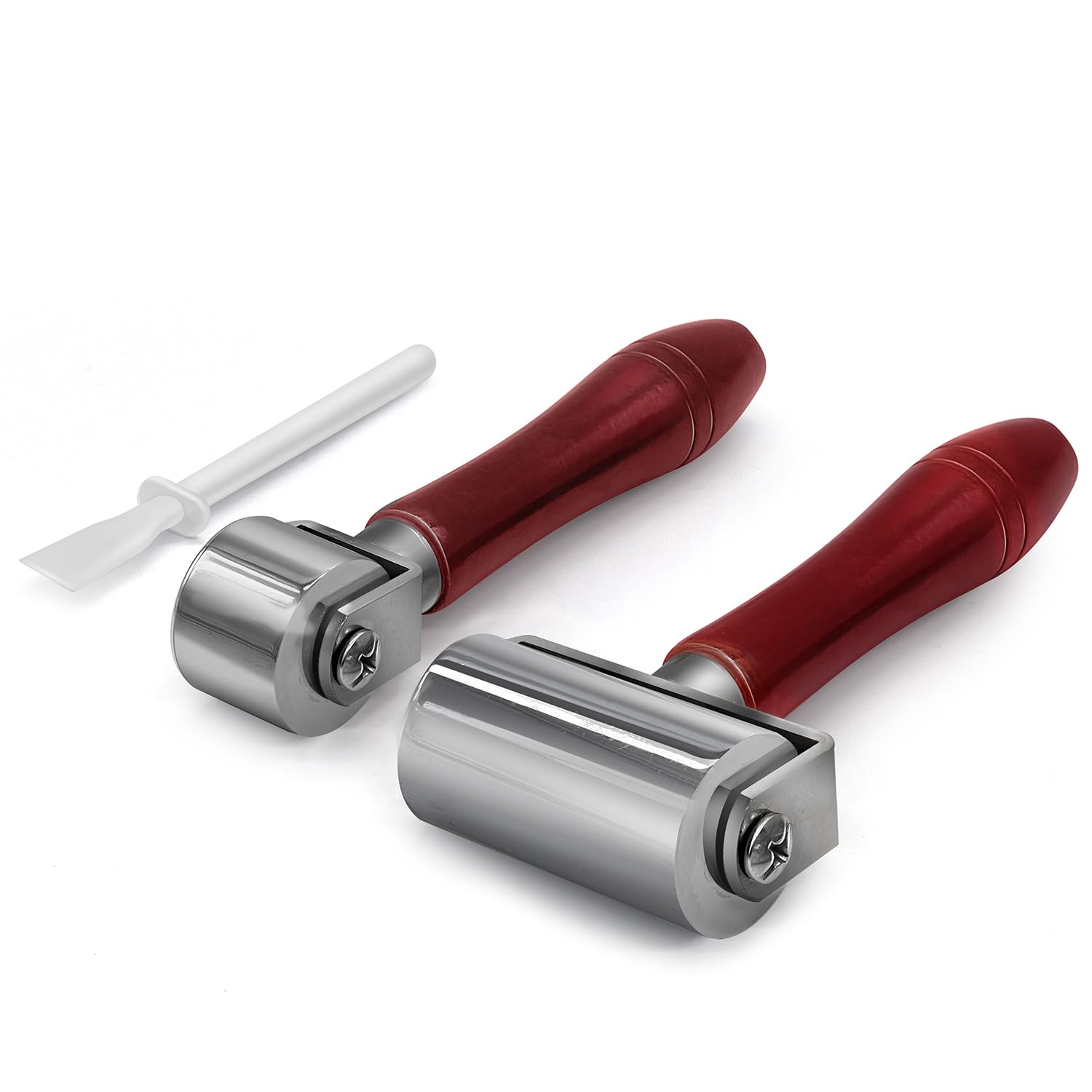 Leathercraft Rollers Leather Gluing Roller Creasing Wheels 2 Sizes Pack and Glue Spreader