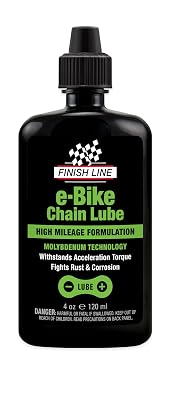Finish Line E-Bike & Exercise Bike Chain Lube – Smooth, Durable Lubrication with Rust Protection for High-Torque & High-Mileage Riding