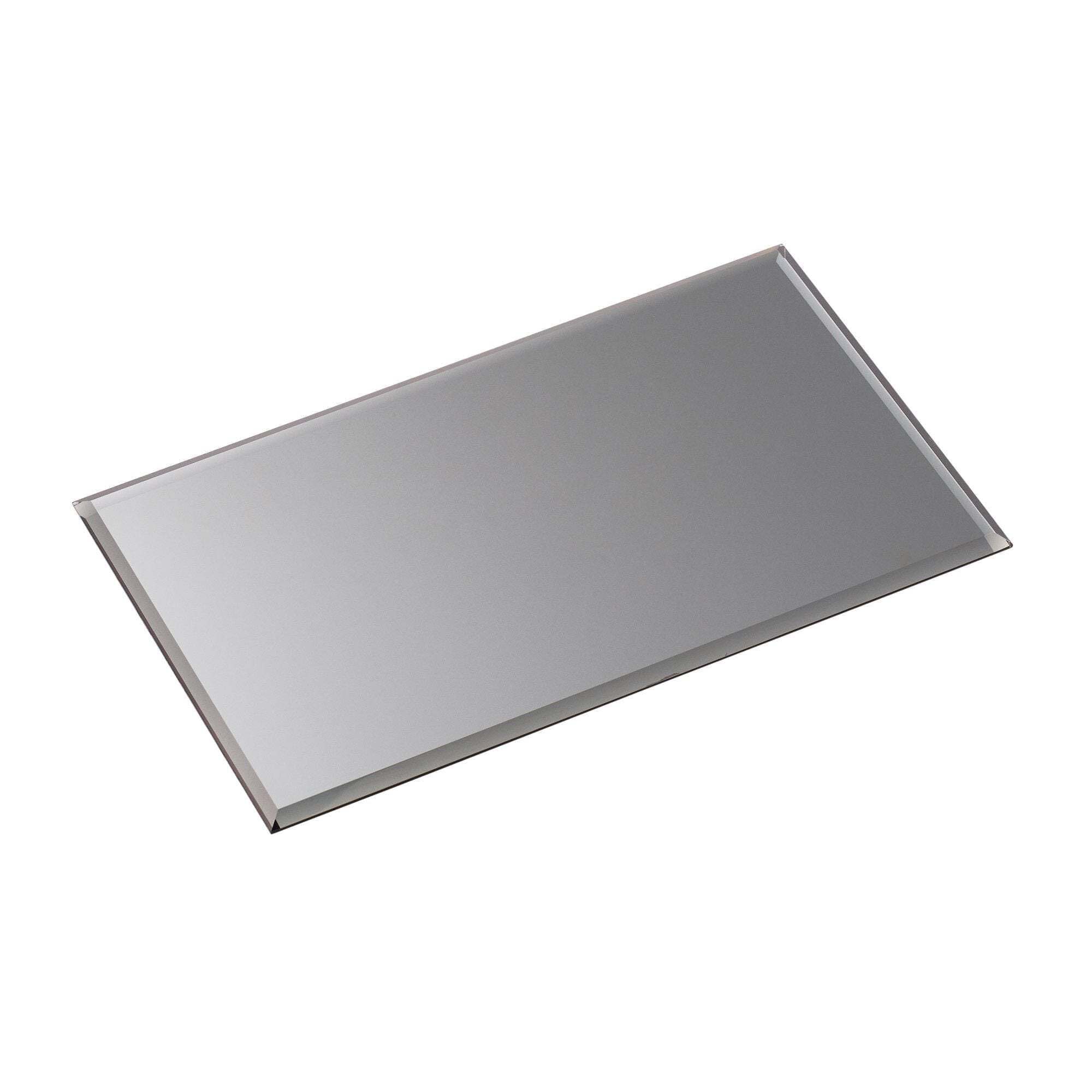 Stoff Nagel - Mirror Tray, Tray, Coaster - Glass Base - Colour: Smoked Black - Mirror - Dimensions (L x W x H): 30 x 17 x 0.7 cm