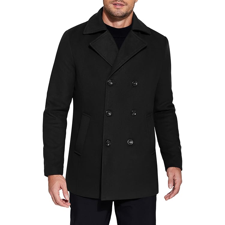 【24AW】DOUBLE FACE PEA COAT(BLACK) J Double Face Peacoat | UNIQLO US