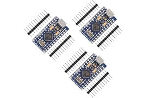 ACEIRMC 3pcs Pro Micro Atmega32U4 5V 16MHz Bootloadered IDE Micro USB Development Board Microcontroller Compatible with Ardui