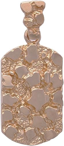 rose gold dog tag pendant