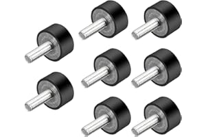 TA-VIGOR 8pcs M6 Thread Rubber Mounts, D20mm x H10mm Shock Absorber with Studs Vibration Isolators