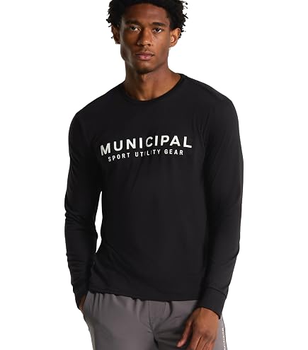 Athletic Gray Heather Long Sleeve Crew Neck Sport Utility Shirt by MUNICIPAL : Clothing, Shoes & Jewelry