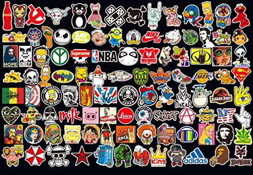Random Sticker 200pcs Music Film Vinyl Skateboard Guitar Travel Case Sticker Door Laptop Luggage Car Bike Bicycle Stickers