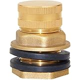 Joywayus Brass Male Garden Hose Bulkhead Fitting Drain/Flush Port Kit