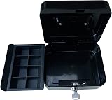 ACCURATE 6 Inch Steel Petty Safe Box with Lock & 2 Keys - Assorted Color view 4