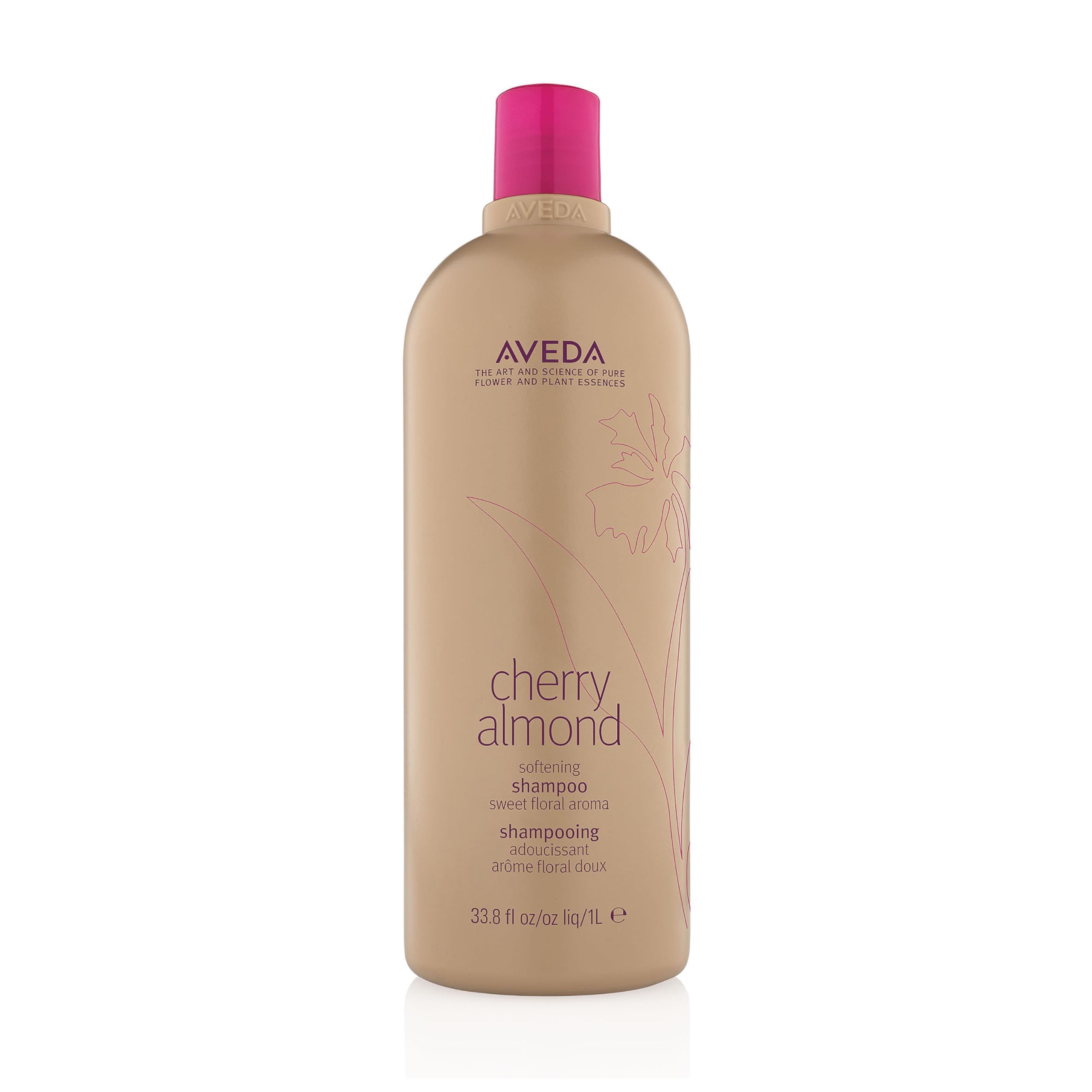Aveda Cherry Almond Softening Shampoo | Gentle Daily Hair Shampoo | for Normal to Dry Hair | 97% Naturally Derived* | Silicone Free | Iconic Cherry Almond Aroma of Tonka, Orange, Ylang Ylang, 1000ml