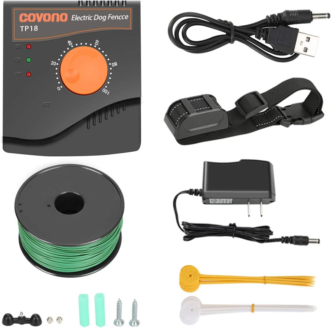 COVONO Electric Dog Fence,Upgraded In Ground Pet Containment System