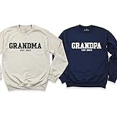 Grandma Grandpa Custom Sweatshirt, Shirt, Holiday Sweatshirt, Personalized Family Shirt, Mothers Sweatshirt, Funny Grandpa Grandma White