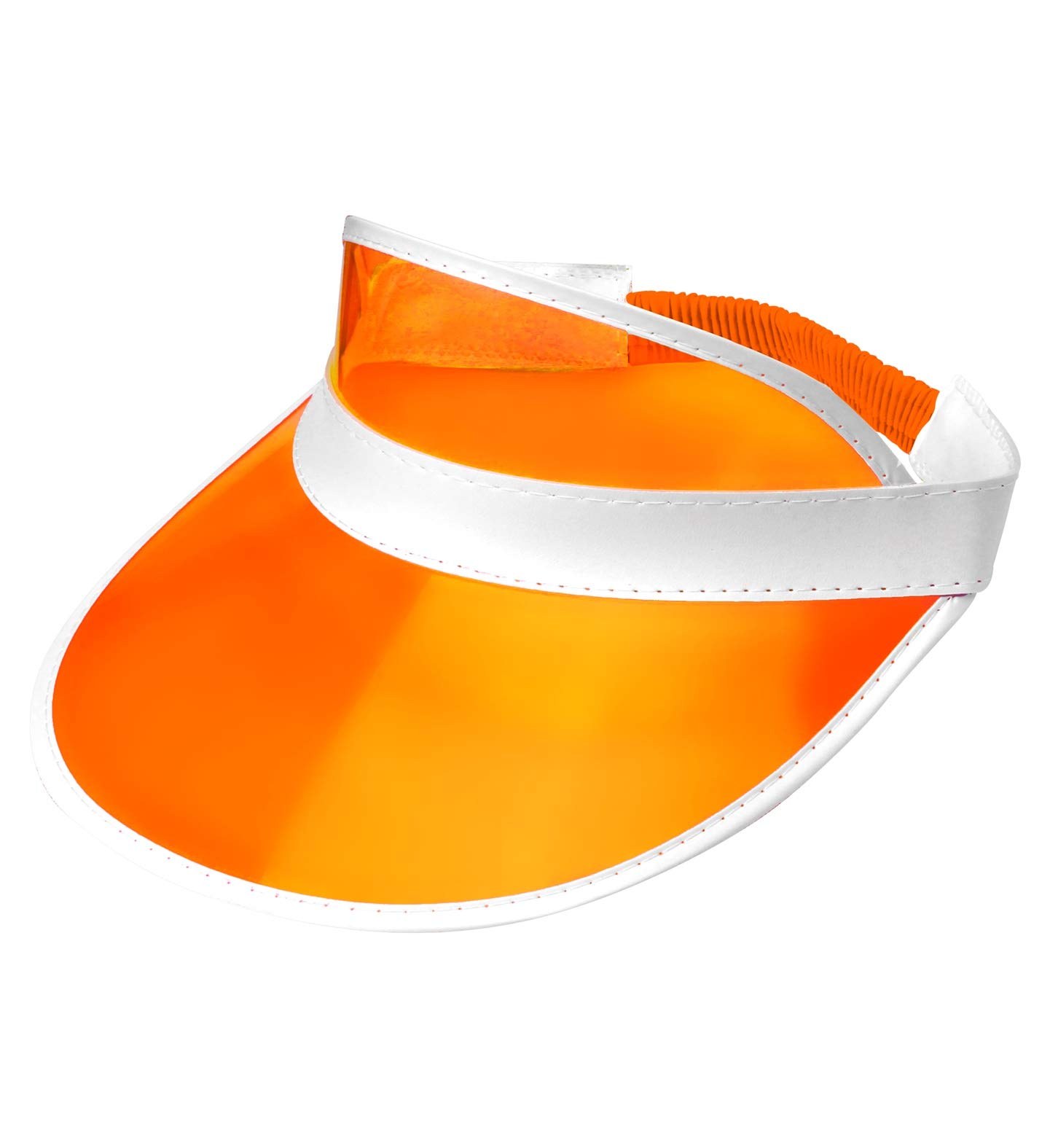 Widmann 01469-80s Style Sun Visor, Unisex Adult, Hat, Disco, Pride, Carnival, Theme Parties, One Size, Orange Color