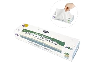 Deefre Odor Sealing Disposable Diaper Bags L/120 Count Diaper Sacks Unscented Diaper Trash Bags Large Capacity Diaper Disposal or Pet Waste Bags [Color:White]