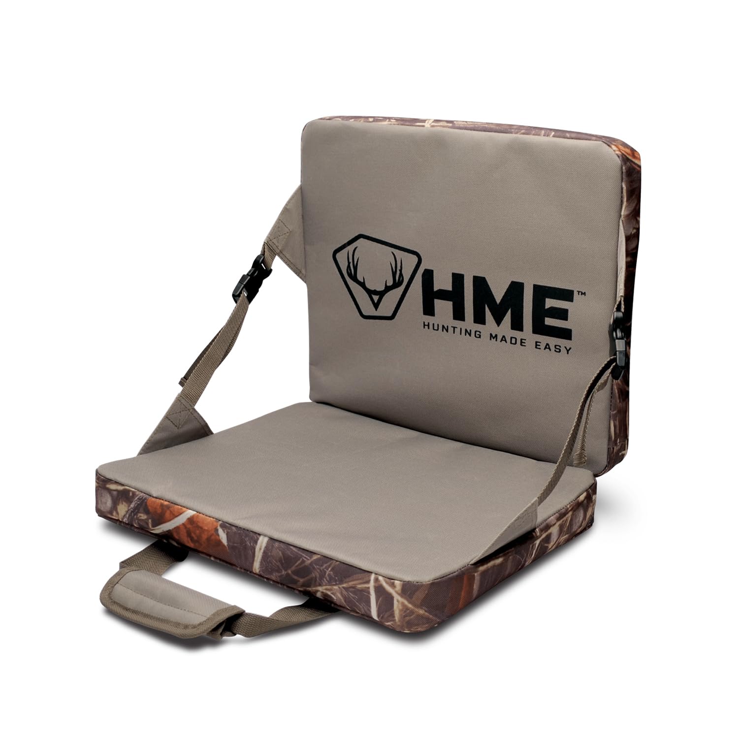 Photo 1 of HME Durable Portable Compact Comfortable Weather-Resistant Versatile Hunting Folding Seat Foam Cushion with Adjustable Straps and Storage Pocket