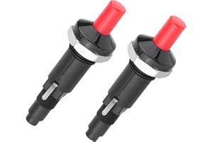GOSKNOR 2pcs Piezo Spark Igniter, Two Fire Outlets Plastic BBQ Grill Push Button Ignitor, Ceramic Piezoelectric Ignition Replacement Barbecue Glow Plug Heat Resistant for Ovens Kitchen Water Gas Fireplaces