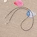 Eyeglass Chain - Pixnor Crystal Beads Beaded Sunglass Chain (Black+Clear)