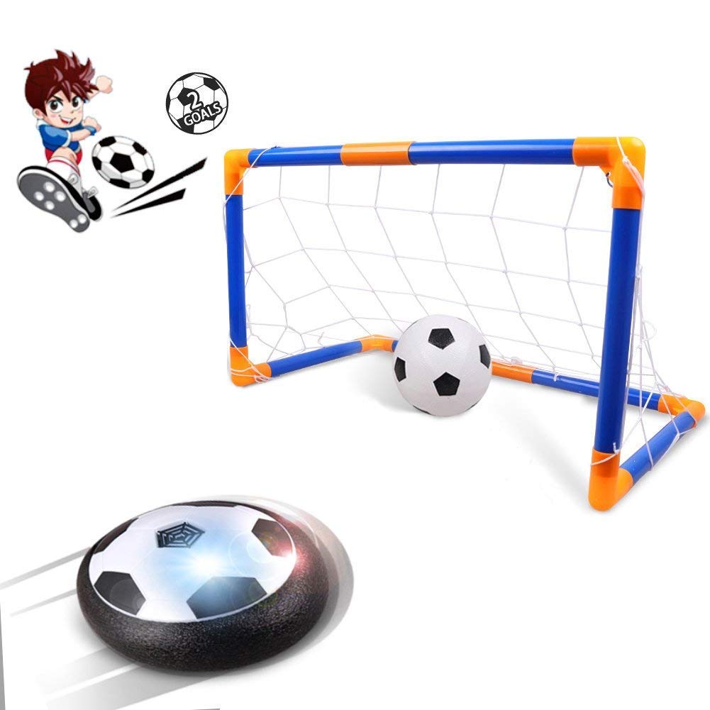 Kids Toys Hover Ball Rolytoy Air Power Soccer Goal Set