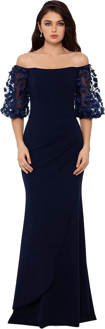 Amazon.com: Xscape Long Scuba Crepe Off 