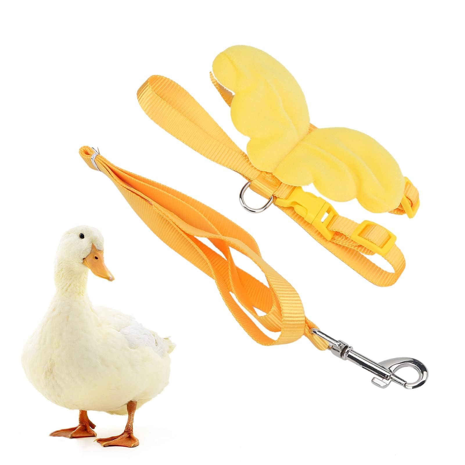 Pet Duck Outside Walking Harness Leash, Ducks Traction Rope Tunable Chest Strap Chicken Diapers for Pet (S)