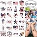 180PCS USA Patriotic Tattoos Veterans Day Accessories 2020 Election Stickers Tattoos for 4th of July Party Favors Supplies, Independence Day Party Supplies - Gold & Silver Bronzing with 36 Designs