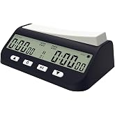 Greabuy Chess Clock Digital Timer Multifunctional Count Down Game Clock Timer for International Chess Board Game for Almost Use
