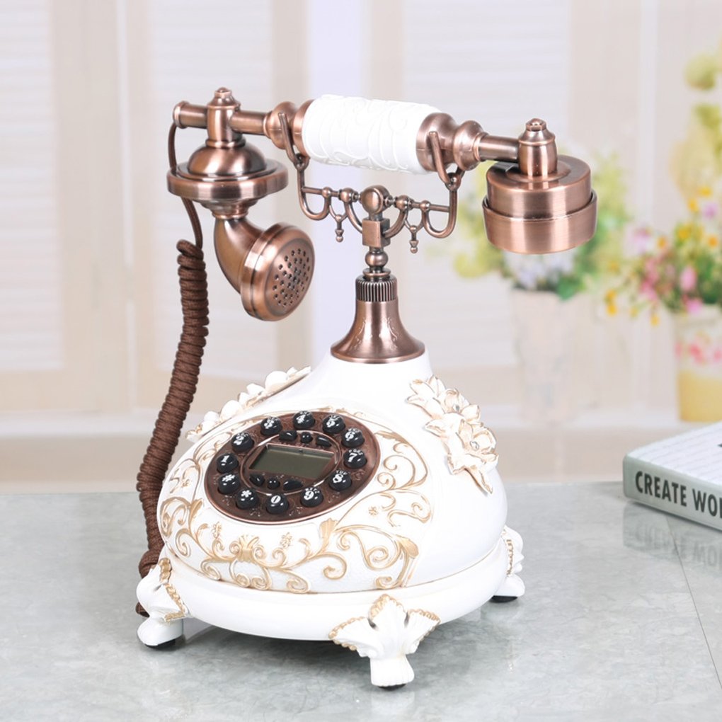 保存版 Edge To デジタル電話 ヨーロッパのアンティーク電話自宅のリビングルームのベッドルームの創造的なファッションヴィンテージレトロな 固定電話固定電話 B07ffms6xq Xcentry Com