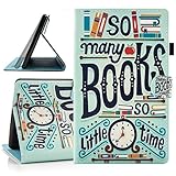 Fire HD 8 Case with Stylus Pen, Dteck Cartoon Cute Flip Folio Smart Stand Case with [Auto Sleep Wake Feature] Synthetic Leather Magnetic Wallet Cover Case for All-New Amazon Fire HD 8 Tablet-Books