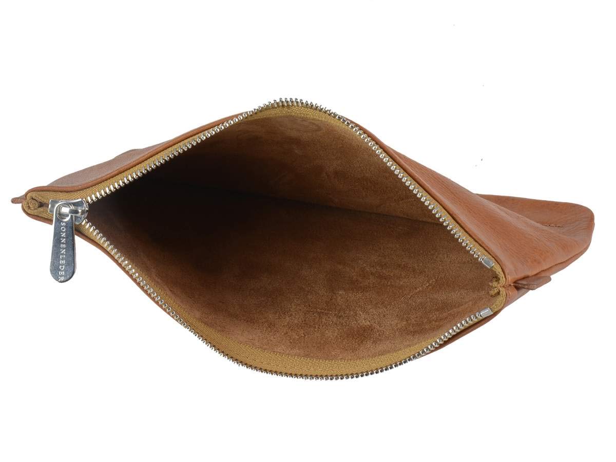 Sonnenleder Stiftetui zum Abheften Leder Federmäppchen Brentano schwarz