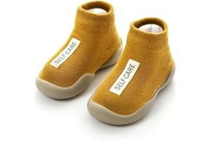 Kqwfsiu Baby Sock Shoes Boys Girls Non Slip First Walking Shoes Sneakers Soft Rubber Sole Lightweight Toddler Infant Sock Sho
