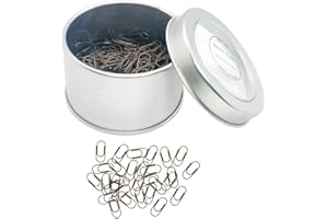 MEI YI TIAN 200 Fat Mini Paper Clip Rose Copper Cute Tiny Paperclips 3/5 Inch Stainless Steel in Silver Tinplate Paper Clips Holder for Office School Home Desk Organizers (Rose Copper Fat Mini Clips)