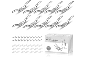 Magicfour Blinds Cord Cleat Baby Safety Rope Cleats, Small Rope Cleat Holder Zinc Alloy Cord Cleats, Blind Hook Winders with Screws for Roman Shade Curtains Sun Shades Ropes(10 Pack)