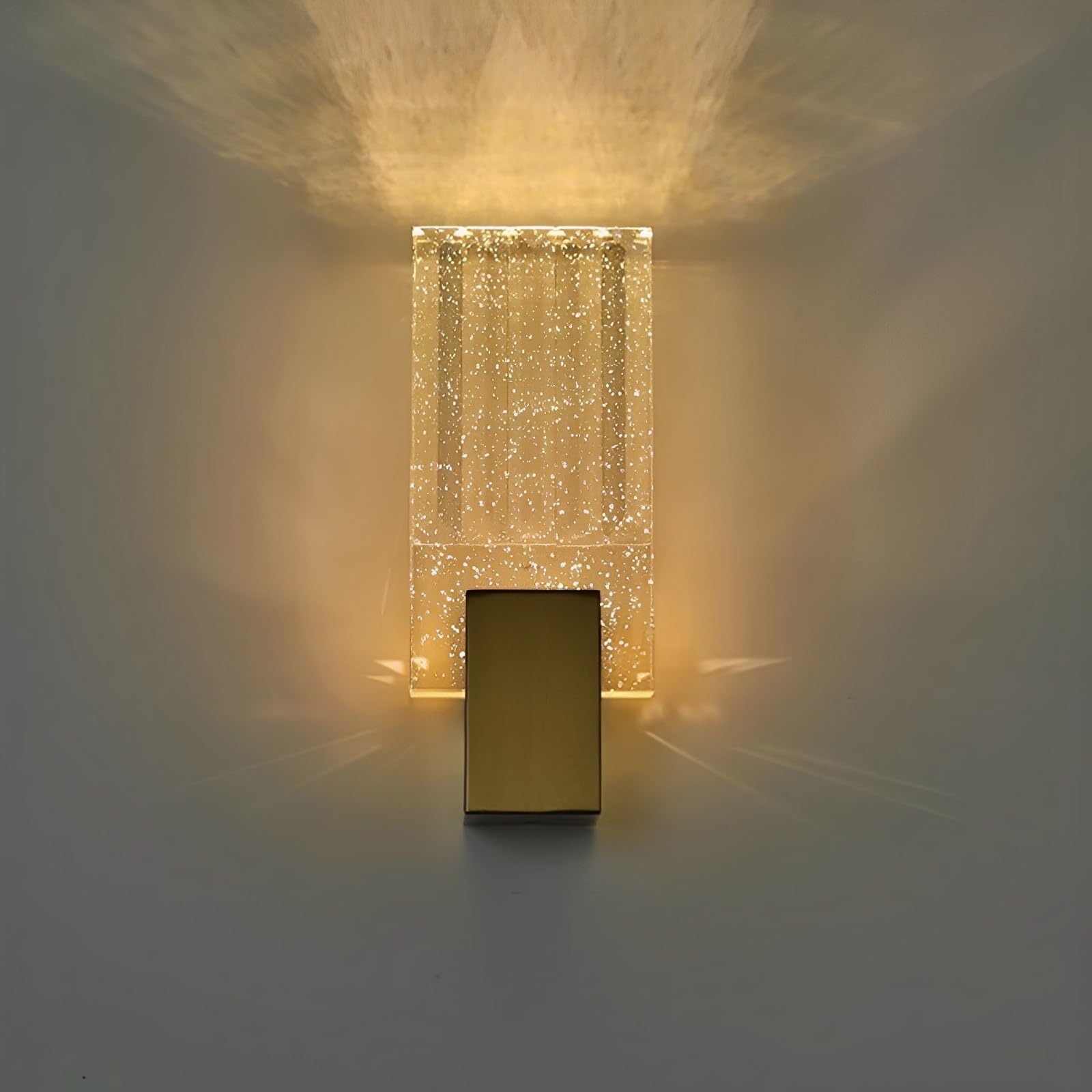 YOOCHUENG Crystal Wall Light Gold Modern with Tri Color Lighting, Indoor Wall Lamp for Living Room Bedroom Aisle Stairs [1 Pack-L]