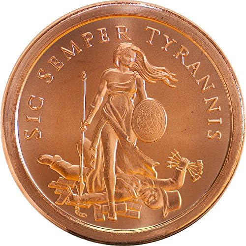 Silver Shield Sic Semper Tyrannis 1 oz .999 Copper Round