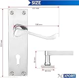 XFORT Lever Lock Scroll Polished Chrome Door Handles Pair view 6
