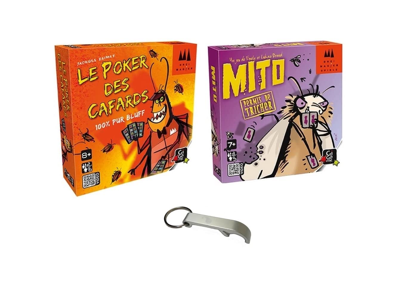 Set of 2 Games – Le Poker des Cafards + Mito + Yoyo Blumie