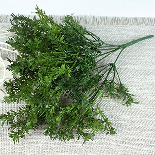 2 Bunches Plastic Artificial Parsley Grass Rosemary Plants fit for Home Garden Decoration