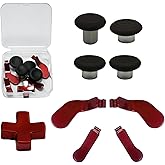 9 in1 Metal Thumbsticks Accessories for Xbox Elite Controller Series 2 Core, Replacement Paddles Parts Repair Kit for Elite Series 2 Core Controller with 4 Swap Joystick, 4 Paddles,1 D-Pads(Red) [video game]