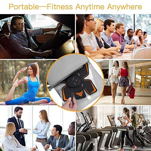 Antmona Abs Stimulator, Muscle Toner - Abs Stimulating Belt- Abdominal Toner- Training Device for Muscles- Wireless Portable to-Go Gym Device- Muscle Sculpting at Home- Fitness Equipment, Black