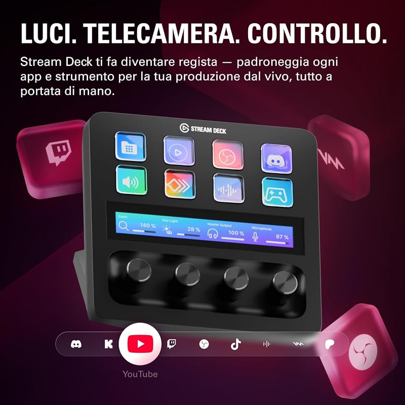 Stream Deck +, mixer audio e controller da studio