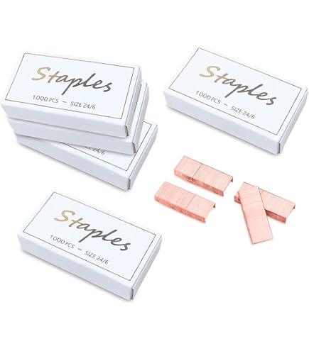 Rose Gold Staples No.3-1M - 1000 Count Decorative Office Supplies