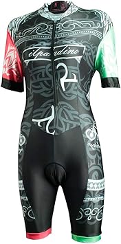 Amazon Co Jp サイクリング ジャージ サイクルウェア レディース プリントジャージ セパレートなし 吸汗速乾 反射テープ付き 半袖 ビブ 自転車ウェア ゲルパッド 快適 Uvカット パワーストレッチ 春夏 服 ファッション小物